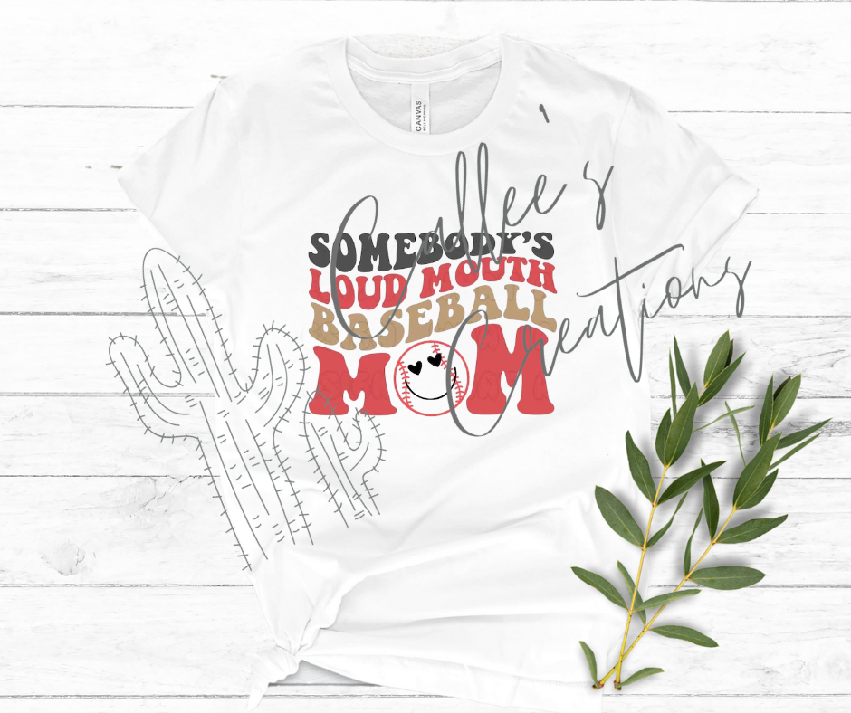 Loud Mouth Baseball Mom T-Shirt